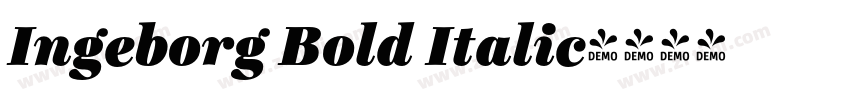 Ingeborg Bold Italic字体转换
